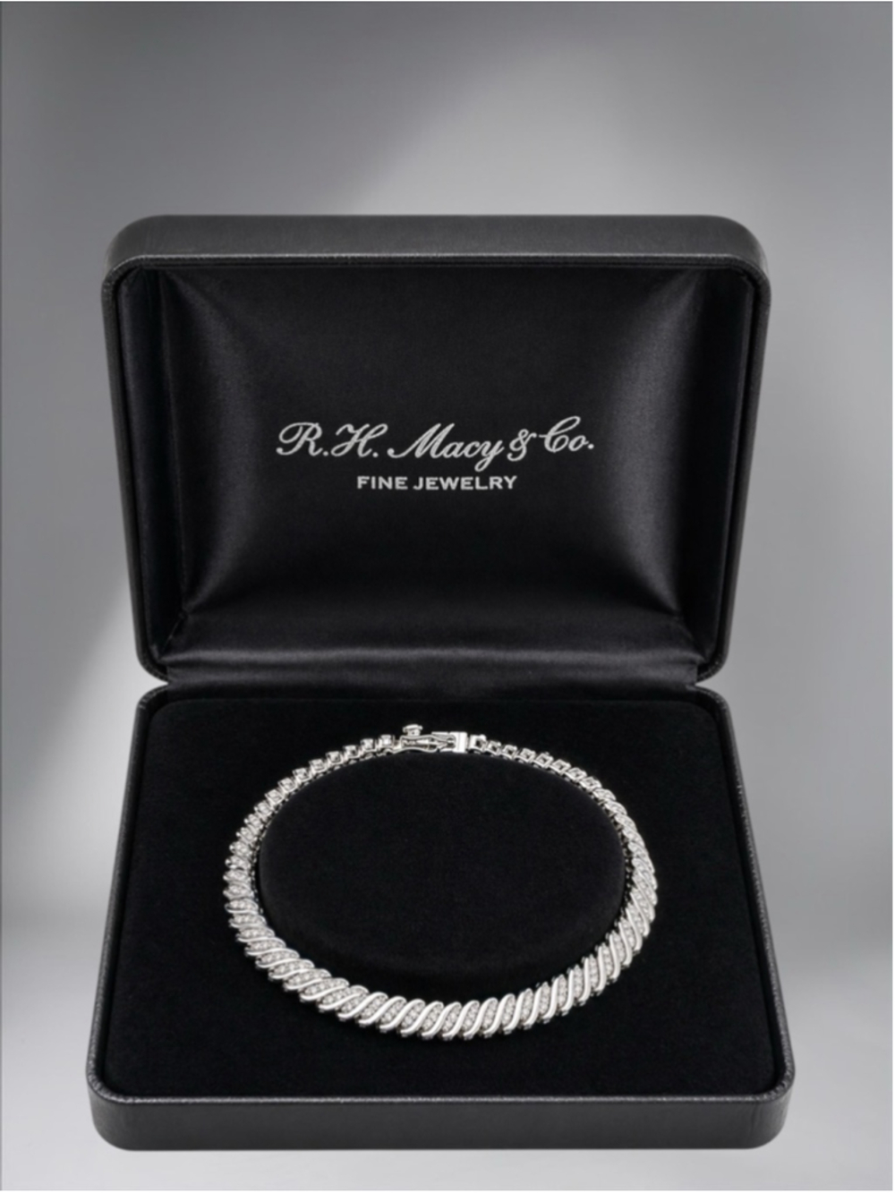 Diamond Triple Row “S” Link Bracelet - Picture 8 of 8